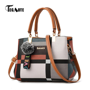 Casual Plaid Shoulder Bag Wild Messenger Totes Crossbody Bags