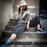 Casual Waist Bag Phone Pouch Hip Hop Chest Bag Reflective Strip Belt Pack