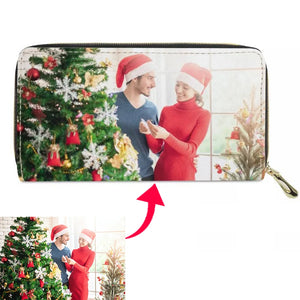 Personalized Picture Zipper Long Wallet Clutch Bag Photo Print DIY Women Wallet