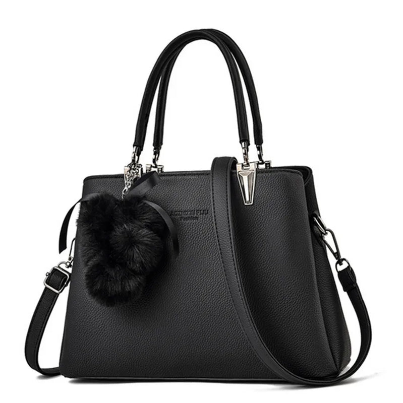 Fur Ball Pendant Bag Shoulder Bag Handbag Women Bag
