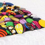 African Ankara Button Triangle Necklace African Clothing