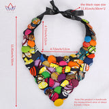 African Ankara Button Triangle Necklace African Clothing