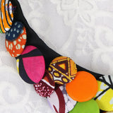 African Ankara Button Triangle Necklace African Clothing