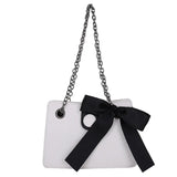Silk Scarf Shoulder Bag PU Leather Women's Handbag
