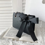 Silk Scarf Shoulder Bag PU Leather Women's Handbag