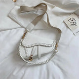 Saddle Women Bag PU Material Hasp Zipper One Shoulder Handle