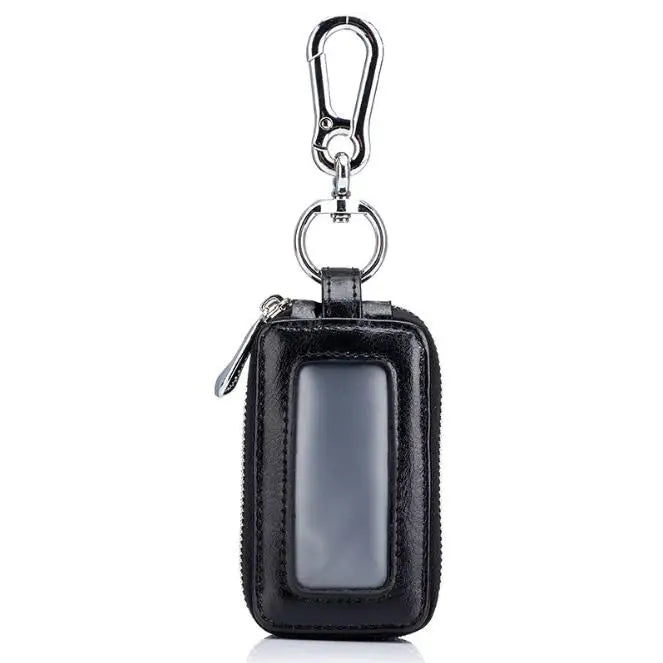 Leather Key Holder Women Double Layers Car Key Case Organizer Wallet