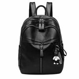 Women Backpack High Youth PU Leather Backpacks for Teenage Girls Female School B