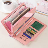 Women Long Wallet Leather Wallets High Capacity Clutch Bag Lady Purse