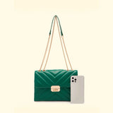 Vintage Chain Women Messenger Bag Lingge Underarm Bag