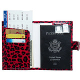 Small Leopard Passport Holder with Buckle - For Ladies