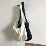 Female Canvas Drawstring Shoulder Bag for School