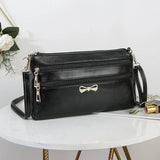 Women's Shoulder Bag Wax Leather Multi-layer Large-capacity Crossbody