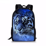 Wolf Print Schoolbags for Kids Bookbags Mochila Infantil Animal