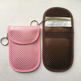 Carbon Fiber RFID Keychain Wallet Car Shield Key Case