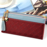 Women's Long Wallet with Multi-Card Slots and Zipper Pocket