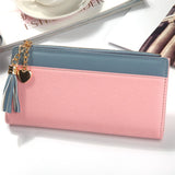 Women's Long Wallet with Multi-Card Slots and Zipper Pocket