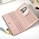 Women's Long Wallet with Multi-Card Slots and Zipper Pocket