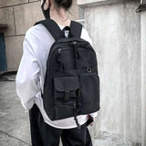 Large Capacity Schoolbag Women's High School Functional Wind Ins Tide Backpack