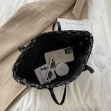 Large Capacity Canvas Tote Bag Retro Handbag Portable Shoulder Slung Bag