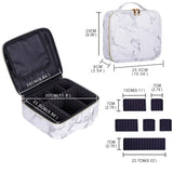 Marble Cosmetic Bag Partition Functional Portable Travel Storage Makeup Case