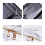 Marble Cosmetic Bag Partition Functional Portable Travel Storage Makeup Case