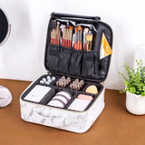 Marble Cosmetic Bag Partition Functional Portable Travel Storage Makeup Case