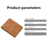 Men's Frosted Leather Wallet Retro Vertical Wallet