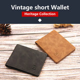 Men's Frosted Leather Wallet Retro Vertical Wallet