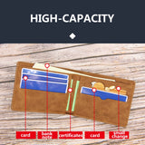 Men's Frosted Leather Wallet Retro Vertical Wallet