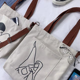 Canvas Japanese Messenger Bag Cartoon Women's Shoulder Bag