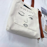Canvas Japanese Messenger Bag Cartoon Women's Shoulder Bag