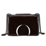Women's PU Crossbody Bag Small Square Shoulder Messenger Handbag