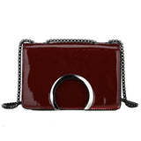 Women's PU Crossbody Bag Small Square Shoulder Messenger Handbag