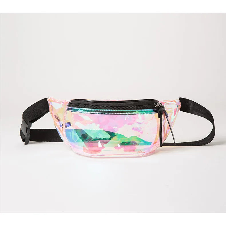 Laser Sports Waist Pack Boys Girls Phone Money Bags Zipper Crossbody Travel Bag