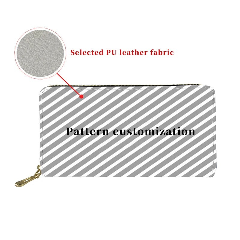 Personalized Picture Long Wallet Clutch Bag Women Wallet Christmas Gift