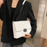 Rhombus Chain Crossbody Retro Tote Handbag