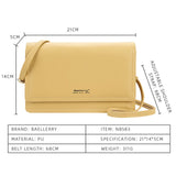 Yellow Small Square Women Shoulder Bag