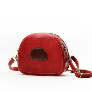 Soft Leather Women Bags Small Round Pig Ladies Single Shoulder Diagonal Bag