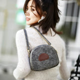 Soft Leather Women Bags Small Round Pig Ladies Single Shoulder Diagonal Bag