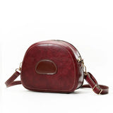 Soft Leather Women Bags Small Round Pig Ladies Single Shoulder Diagonal Bag