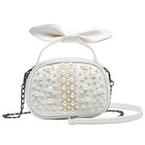 Sweet Solid PU Zipper Shoulder Messenger Bag