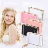 Woman Acrylic Pink Evening Clutch Classic Lady Crossbody Shoulder Bags