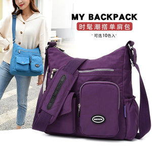 Waterproof Nylon Messenger Bag Women