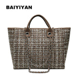 Vintage Canvas Tote Bag Large Handbag Retro Messenger Bag Ladies Shoulder Bag