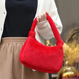 Women Winter Faux Fur Shoulder Bag Lady Handbag Female Party Tote Bag