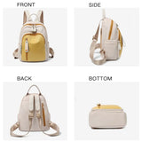 Women's Anti-Theft Backpack PU Leather Waterproof Large Capacity Travel Bag