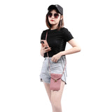 Women's Tide Locks Messenger Pu Leather Touch Screen Mobile Phone Wallet