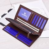 Men's Retro Long Wallet Multi-card Bit Leather Wallet