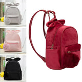 Baby Girls Mini Backpack Kindergarten Schoolbag Cartoon Bowknot Shoulder Bag